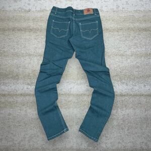 Vintage Y2K Skate Jeans 28x32 Skinny Forest Green Denim Members Property